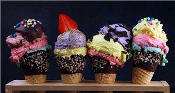 طرز تهیه بستنی قیفی (ساده و رنگی) با دستگاه بستنی ساز صنعتی